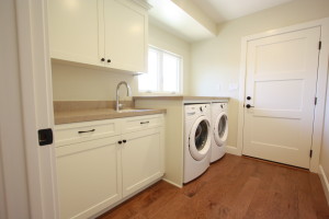 White painted shaker custom cabinets