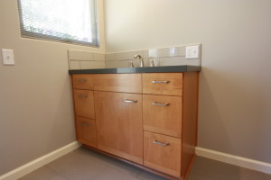 custom alder bath cabinets