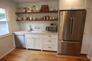 custom shaker with walnut shelfs